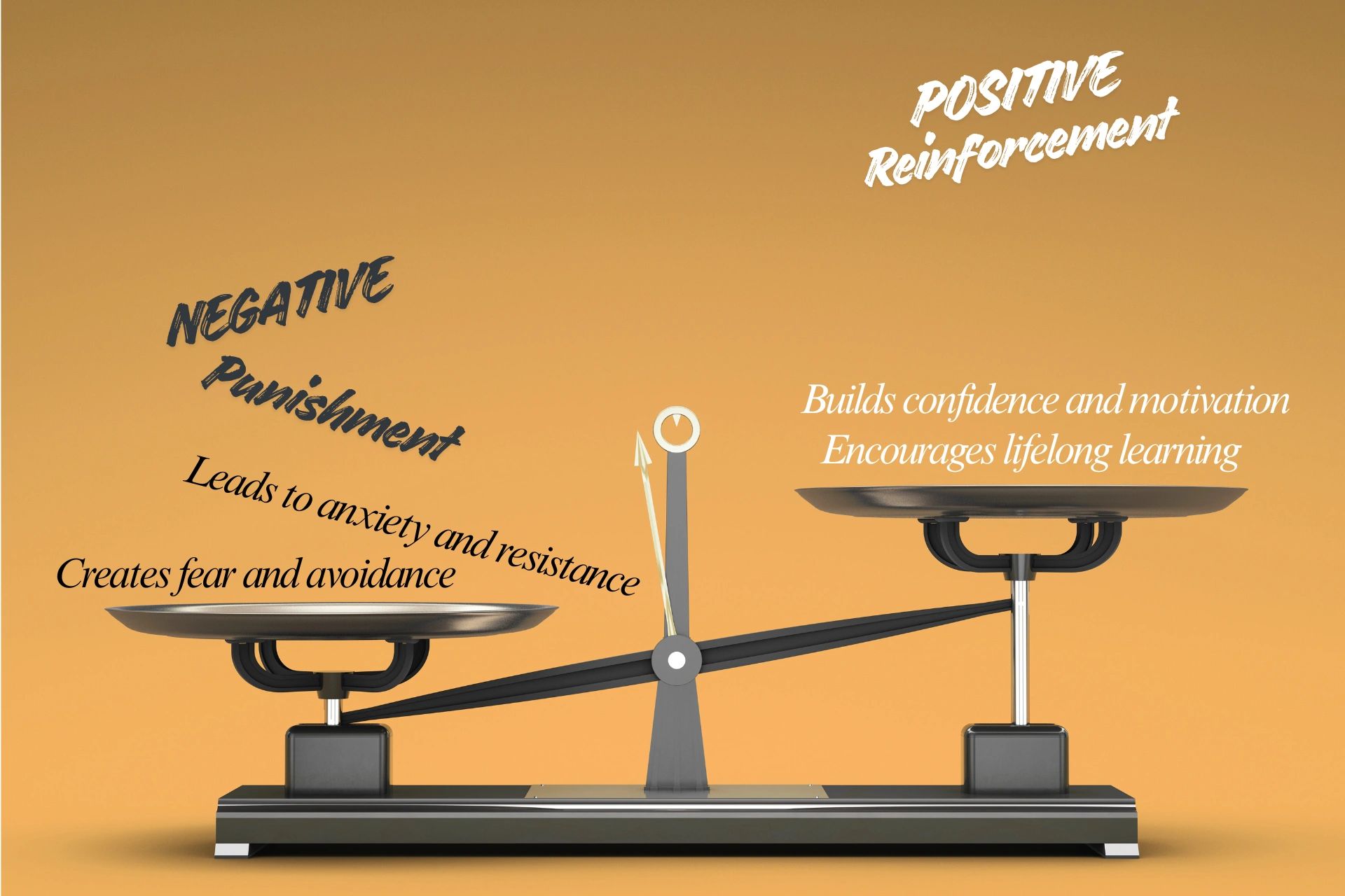Positive Reinforcement vs Negative Punishment chart